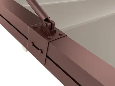 Motorized Pergola 3a bronze patina rust 3D model