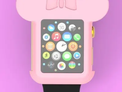 Bow With Mickey Mouse Apple Watch Ears Case Cover 38mm 3D model 3D model