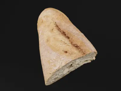 Realistic Bread  3D model