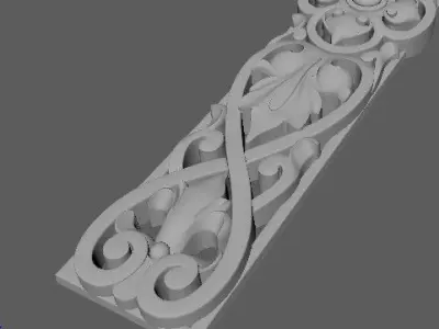 Central decor ornament for furniture 3D model 597