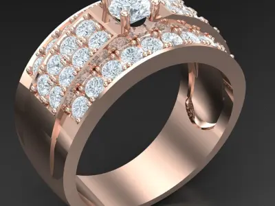 Luxury Men Rings Designs 6MR057 3D print model