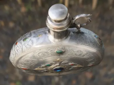 Ancient Gem Encrusted Flask 3D model