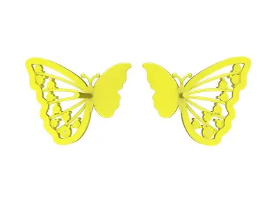 6985 Luxury Butterfly Diamond Women Earrings 3D print model