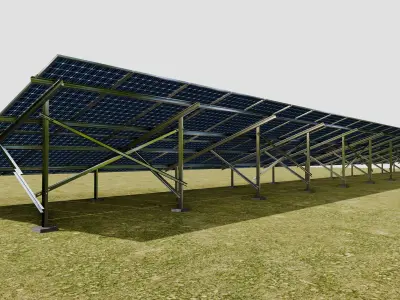 Solar Panel Steel Construction Type 23 3D model