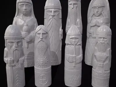 Slavic Gods Figurines 3D Print 3D Model Collection