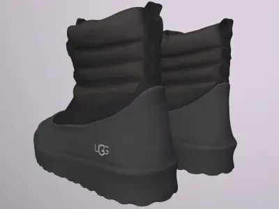 UGG CLASSIC MINI SHOES PBR Low-poly 3D model