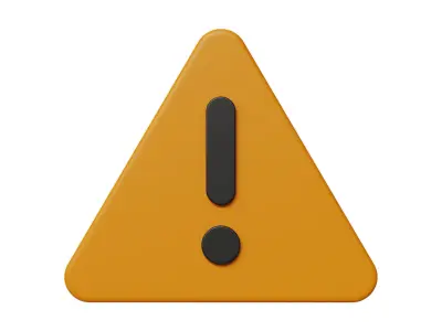 Warning sign Low-poly 3D model