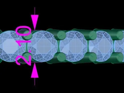 Dainty Infinity Diamond band 2mm Size4 3D print model