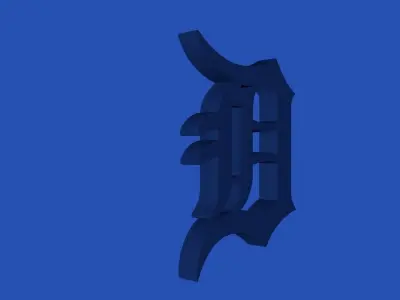 Detroit Tigers Team Logo 3D model