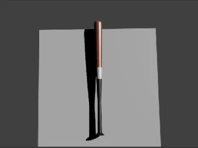 Wooden BaseballBat 3D model