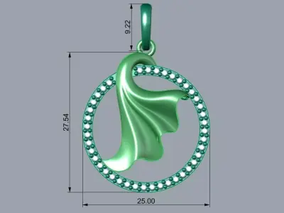 Multi piece pendant or Necklace 3D print model