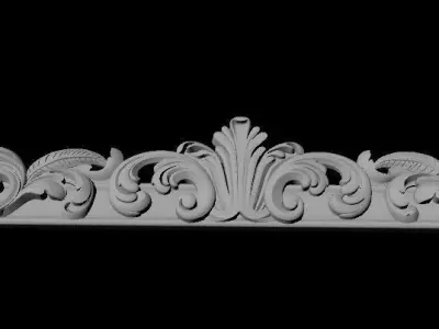 mirror gold ornate frame 3D model