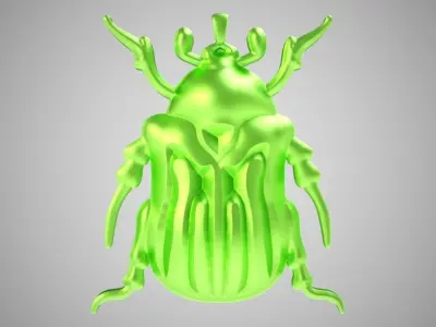 Beetle Necklace 3D print model