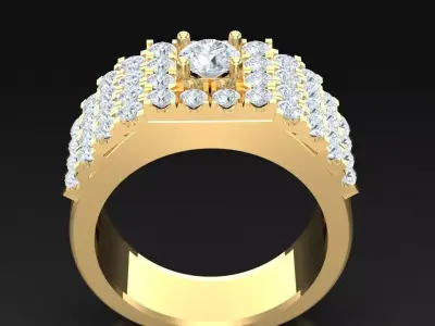Luxury Men Rings Designs 4MR070 3D print model