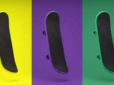 Kids Skateboard Free 3D model
