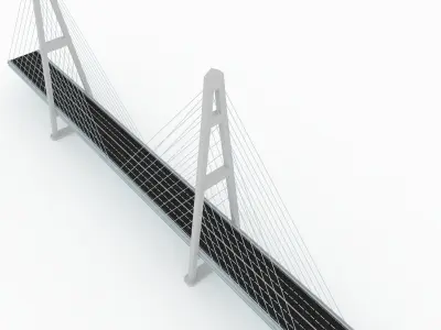 Bridge Russian Stylized low poly Low-poly 3D model