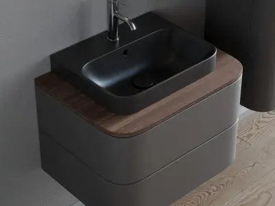 Duravit Happy D2 Plus  Vanity unit Low-poly 3D model
