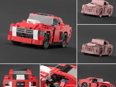 lego 20 car 3D model