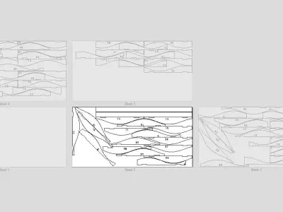 Wavy Curved Parametric Wall Panel Model and Cnc File 3D model