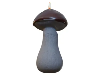 Mushroom Candle Low-poly 3D model