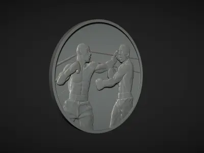 Boxing Medal 3D print model
