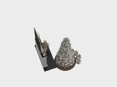 Christmas Decorative set sk Low-poly 3D model