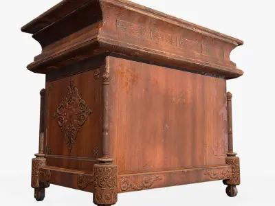 Antiquare small Commode Low-poly 3D model