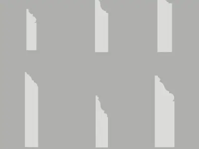 Early Georgian Wren Skirting Profiles 14 Baseboards 3D model