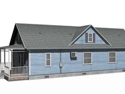 House Low-poly 3D model 12