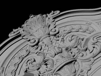 door stl ornate 3D model