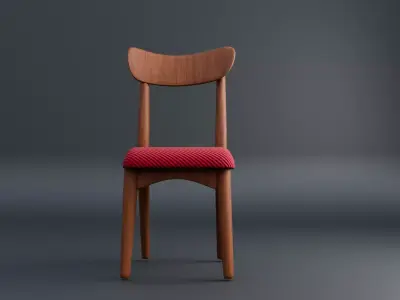Wooden Chair Free low-poly 3D model