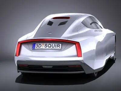 Volkswagen XL1 2014 VRAY 3D model