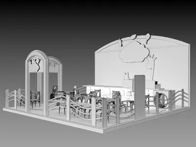Booth Exhibition Stand a395e 3D model