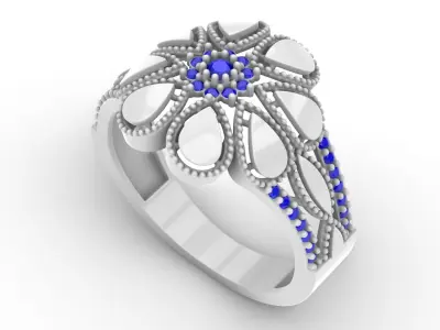 Jewelry Diamond Ring Model RG105 Free 3D print model