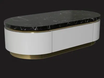 Modern Nesting Table Low-poly 3D model