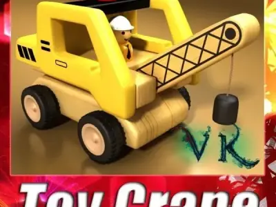 Wooden Toy Crane 3D model