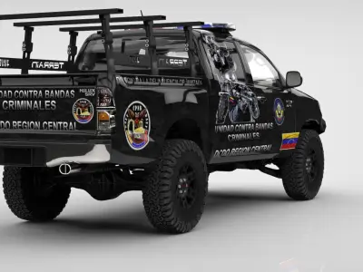 TOYOTA HILUX 2008 POLICIAL VENEZOLANA  3D model