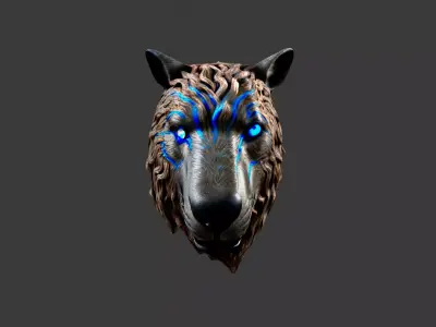 Animal Head Low-poly 3D model
