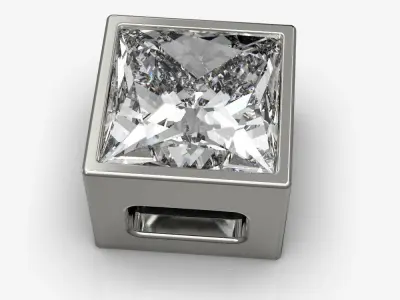 Diamond pendantn square  3D print model