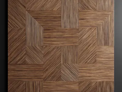 Wooden panels 3 3D model