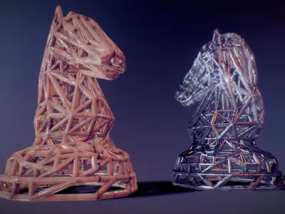 Knight chess piece 3D print model