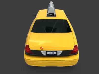 New York Taxi Low-poly 3D model