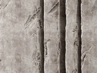 Slab stone wall n1 3D model