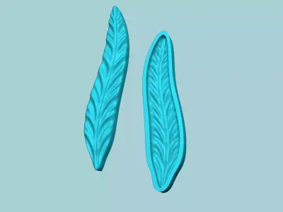 Fern Leaf Mould 07 - Artificial EVA Molding 3D print model