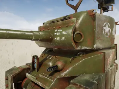 WWII Allies Sherman Walker Low-poly 3D model