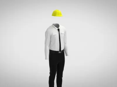 Engineer Uniform Low-poly 3D model