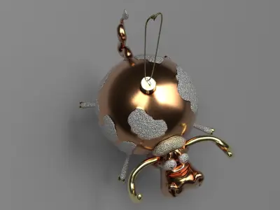 Bull christmas ball 3D model