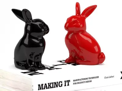 3D Bunny Rabbit Books 3D model