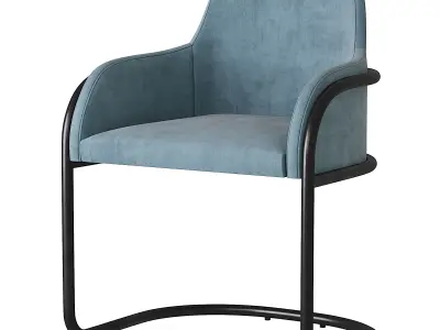 Armchair Morgan Steel Low-poly 3D model