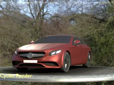 City Car 87 Upper Class Type-A  Brown Low-poly 3D model